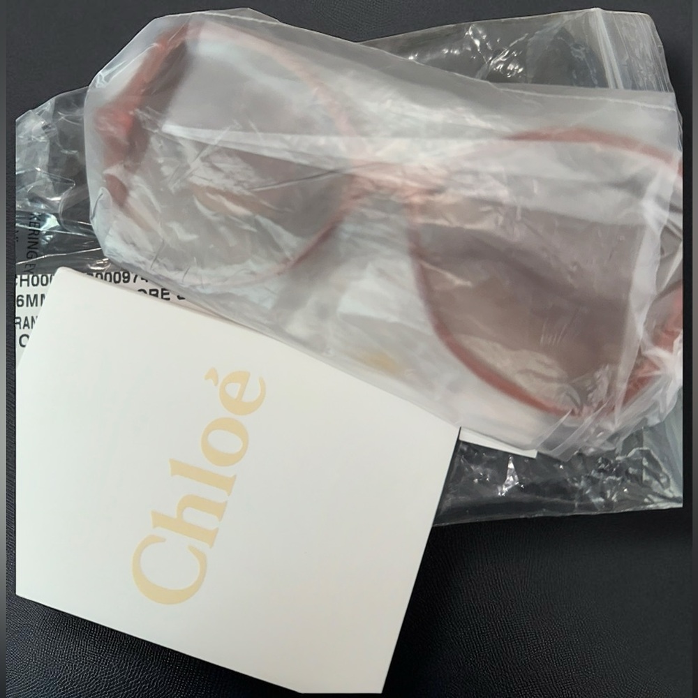 NIP Chloé 56mm Chloe Core Sunglasses Orange Gray BUTTERFLY SILHOUETTE LUXURY